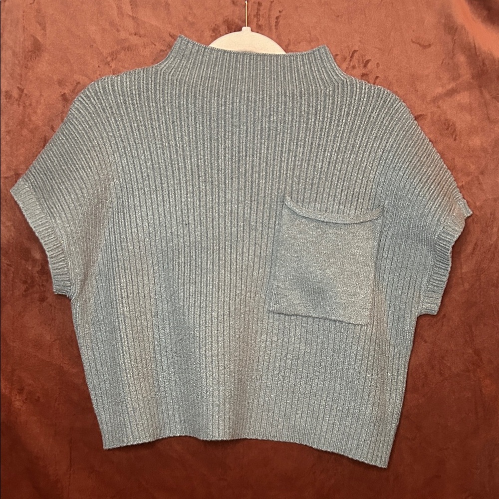Gray Ribbed Women's Sweater